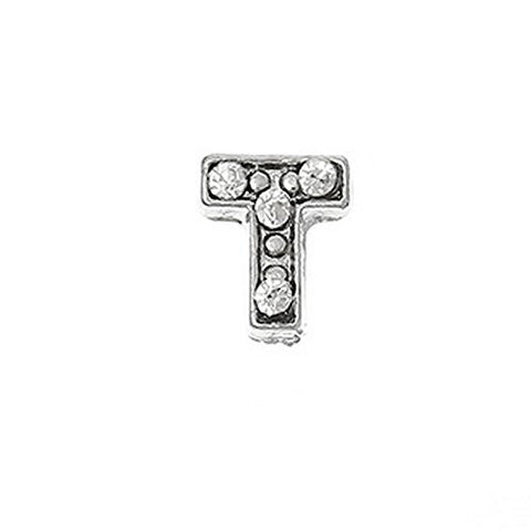Floating Charms for Glass Living Memory Locket Pendants "T" - Sexy Sparkles Fashion Jewelry - 1