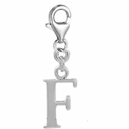 Dangling Letter F Clip on Pendant Charm for Bracelet or Necklace - Sexy Sparkles Fashion Jewelry - 1