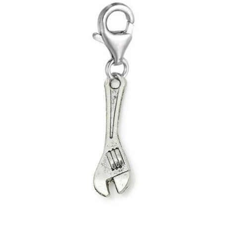 Clip on Wrench Charm Dangle Pendant for European Clip on Charm Jewelry with Lobster Clasp - Sexy Sparkles Fashion Jewelry - 2