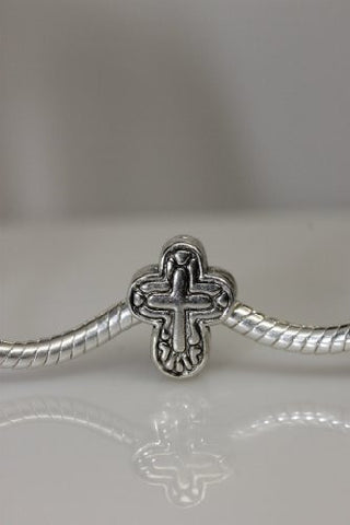 Cross Bead Spacer European Bead Compatible for Most European Snake Chain Charm Bracelet - Sexy Sparkles Fashion Jewelry - 2