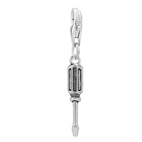 Work Tools Screwdriver Clip on Pendant Charm for Bracelet or Necklace - Sexy Sparkles Fashion Jewelry