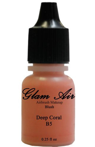 Glam Air Airbrush Blush Makeup Deep Coral for All Skin Types 0.25 fl oz.