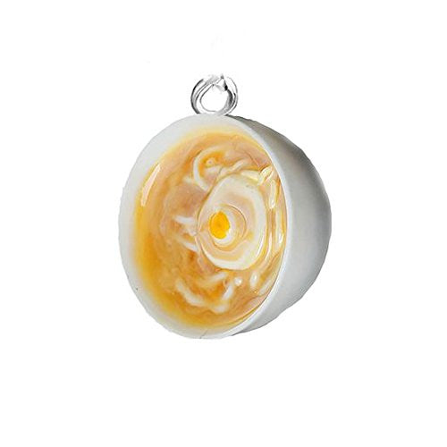 Resin Egg Noodle Bowl Of Soup Pendant - Sexy Sparkles Fashion Jewelry