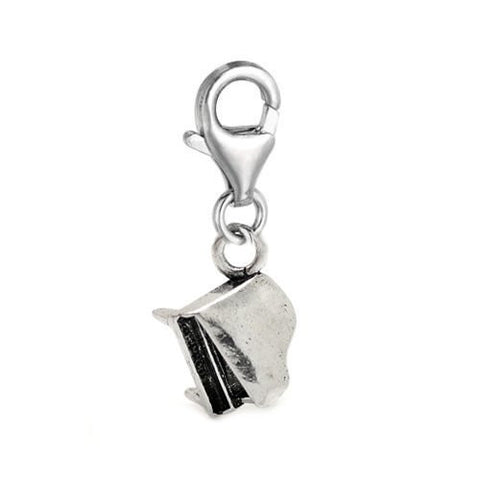 Clip on Grand Piano Charm Pendant for European Jewelry w/ Lobster Clasp - Sexy Sparkles Fashion Jewelry - 2