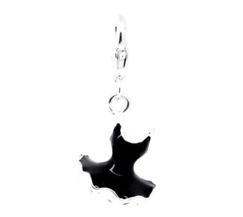 Silver Plated Enamel Ballerina Dress Clothes Clip On Charms Fit Link Chain Bracelet 32x15mm - Sexy Sparkles Fashion Jewelry - 5