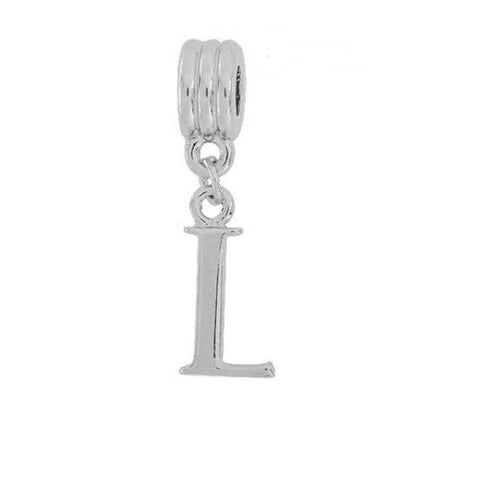 Alphabet Spacer Charm Beads Letter L for Snake Chain Bracelets - Sexy Sparkles Fashion Jewelry - 2