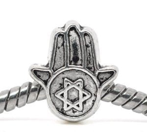 Jewish Star of David Hamsa Hand European Bead Compatible for Most European Snake Chain Bracelet - Sexy Sparkles Fashion Jewelry - 4