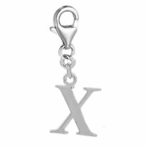 Dangling Letter X Clip on Pendant Charm for Bracelet or Necklace - Sexy Sparkles Fashion Jewelry - 2
