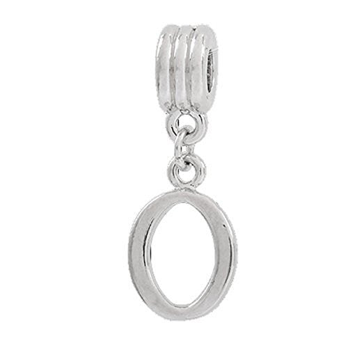 Lucky Numbers 0 Dangle European Bead Compatible for Most European Snake Chain Bracelets