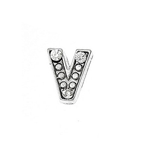 Floating Charms for Glass Living Memory Locket Pendants "V" - Sexy Sparkles Fashion Jewelry - 1