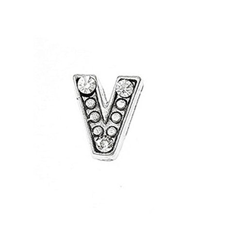 Floating Charms for Glass Living Memory Locket Pendants "V" - Sexy Sparkles Fashion Jewelry - 1