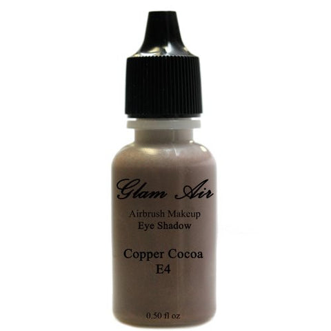 Large Bottle Glam Air Airbrush E4 Copper Cocoa Eye Shadow Water-based Makeup - Sexy Sparkles Fashion Jewelry - 1