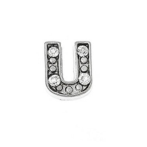 Floating Charms for Glass Living Memory Locket Pendants "U" - Sexy Sparkles Fashion Jewelry - 1
