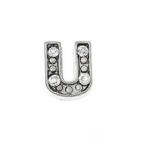 Floating Charms for Glass Living Memory Locket Pendants "U" - Sexy Sparkles Fashion Jewelry - 1