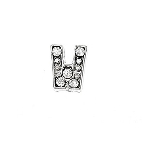 Floating Charms for Glass Living Memory Locket Pendants "W" - Sexy Sparkles Fashion Jewelry - 1