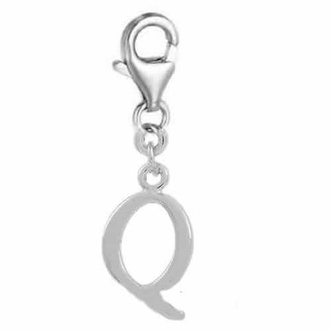 Dangling Letter Q Clip on Pendant Charm for Bracelet or Necklace - Sexy Sparkles Fashion Jewelry - 2