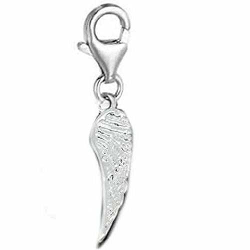 Clip on Angel Wing Pendant for European Charm Jewelry w/ Lobster Clasp - Sexy Sparkles Fashion Jewelry - 1