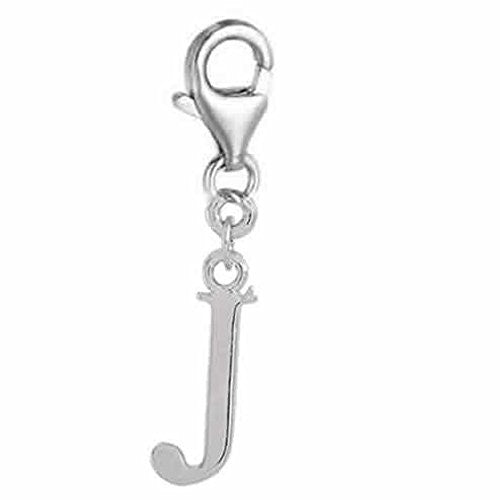 Dangling Letter J Clip on Pendant Charm for Bracelet or Necklace - Sexy Sparkles Fashion Jewelry - 1