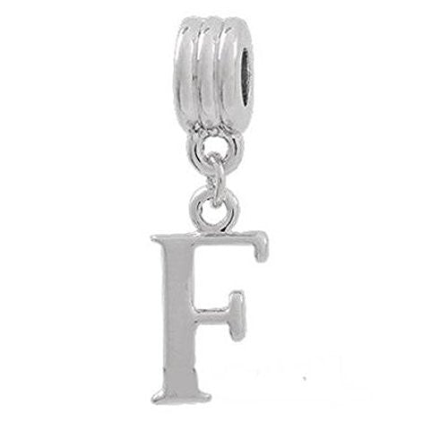 Alphabet Spacer Charm Beads Letter F for Snake Chain Bracelets