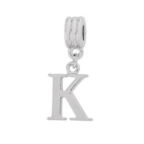 Alphabet Spacer Charm Beads Letter K for Snake Chain Bracelets - Sexy Sparkles Fashion Jewelry - 2