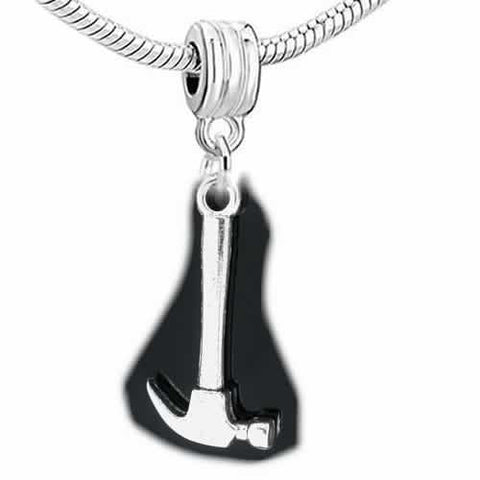 Hammer Dangle Spacer European Bead Compatible for Most European Snake Chain Bracelet - Sexy Sparkles Fashion Jewelry - 2