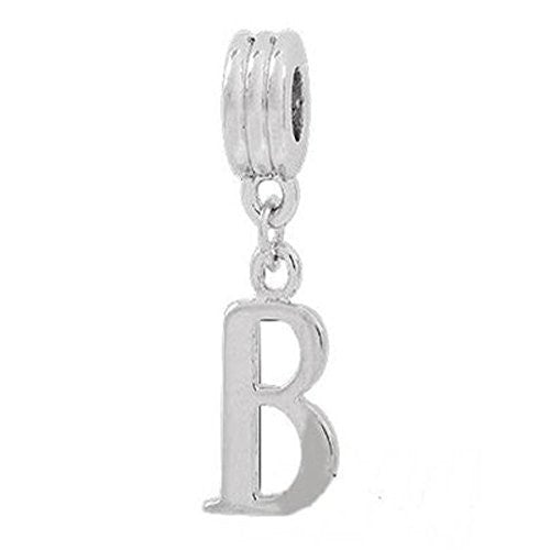 Alphabet Spacer Charm Beads Letter B for Snake Chain Bracelets