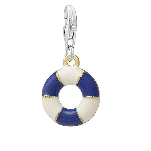 Lifesaver Clip on Pendant Charm for Bracelet or Necklace - Sexy Sparkles Fashion Jewelry