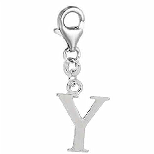 Dangling Letter Y Clip on Pendant Charm for Bracelet or Necklace - Sexy Sparkles Fashion Jewelry - 1