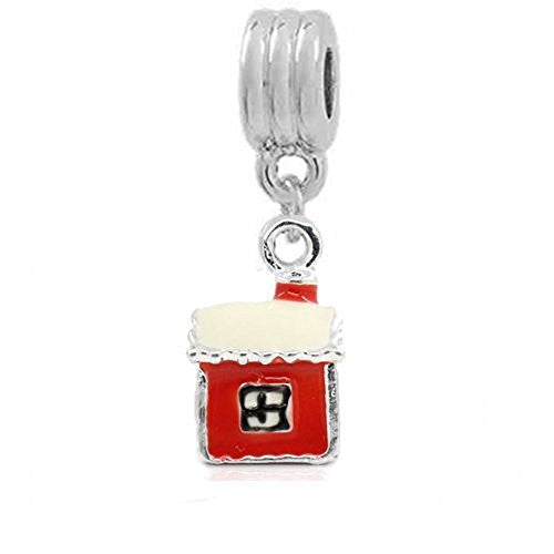 Red House European Bead Compatible for Most European Snake Chain Bracelet - Sexy Sparkles Fashion Jewelry - 1