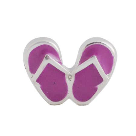 Flip flop Shoe Floating Charms For Glass Living Memory Lockets - Sexy Sparkles Fashion Jewelry - 3