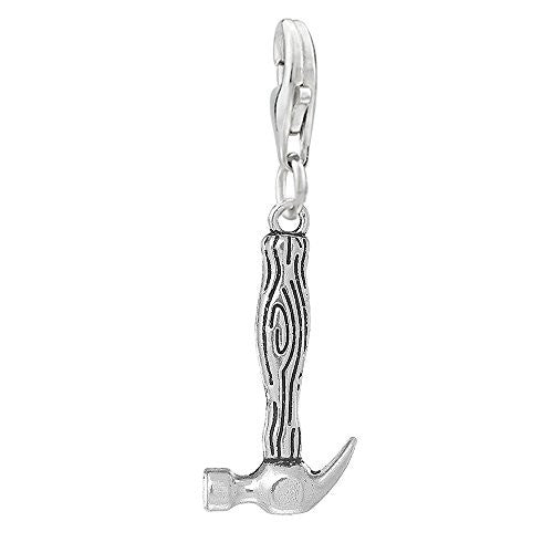 Work Tools Hammer Clip on Pendant Charm for Bracelet or Necklace