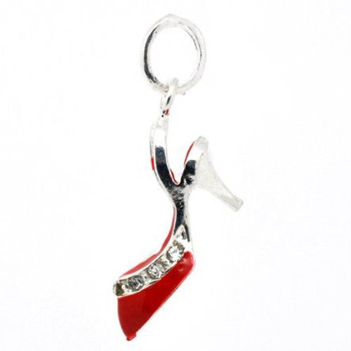 High Heel Shoe European Bead Compatible for Most European Snake Chain Charm Bracelet - Sexy Sparkles Fashion Jewelry - 1