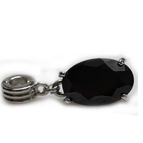 Black Cubiz Zircon Dangle Charm For Snake Chain Bracelet - Sexy Sparkles Fashion Jewelry