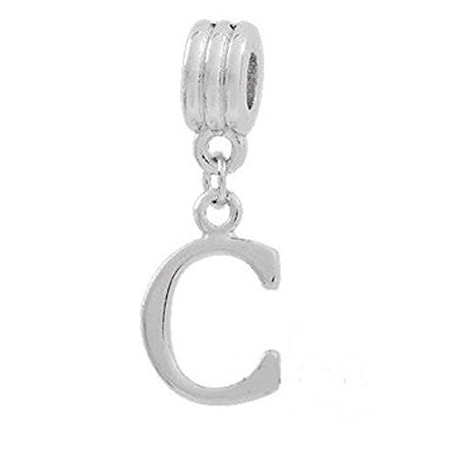 Alphabet Spacer Charm Beads Letter C for Snake Chain Bracelets