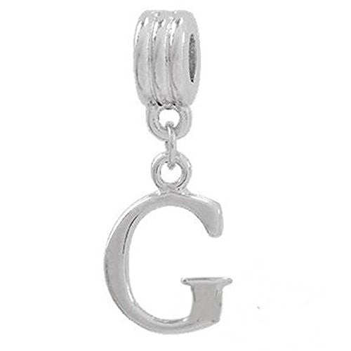 Alphabet Spacer Charm Beads Letter G for Snake Chain Bracelets
