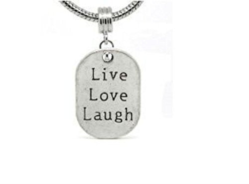 Live Love Laugh Dangle Charm European Bead Compatible for Most European Snake Chain Bracelet - Sexy Sparkles Fashion Jewelry
