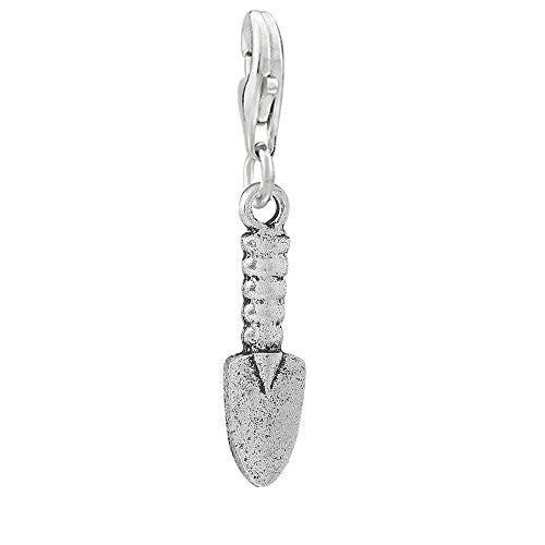 Work Tools Shovel Clip on Pendant Charm for Bracelet or Necklace - Sexy Sparkles Fashion Jewelry