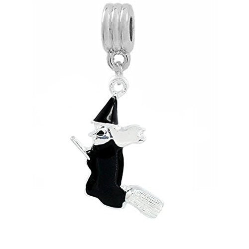 Witch on Broom European Bead Compatible for Most European Snake Chain Bracelet - Sexy Sparkles Fashion Jewelry - 1