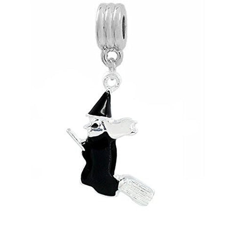 Witch on Broom European Bead Compatible for Most European Snake Chain Bracelet - Sexy Sparkles Fashion Jewelry - 1