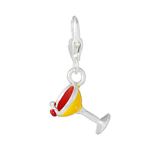 Martini Drink Clip On For Bracelet Charm Pendant for European Charm Jewelry w/ Lobster Clasp - Sexy Sparkles Fashion Jewelry - 1