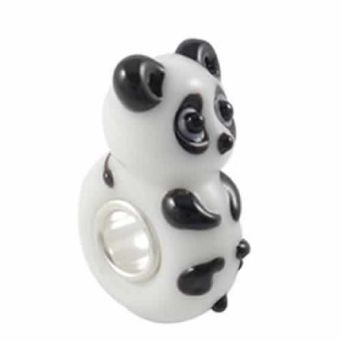 Panda Bear Murano Glass Charm European Bead Compatible for Most European Snake Chain Bracelet - Sexy Sparkles Fashion Jewelry - 2