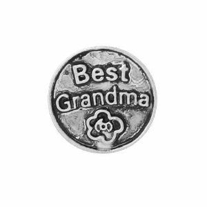 Round Locket Crystal Necklace Base and Floating Family Charms ("Best Grandma") - Sexy Sparkles Fashion Jewelry - 4