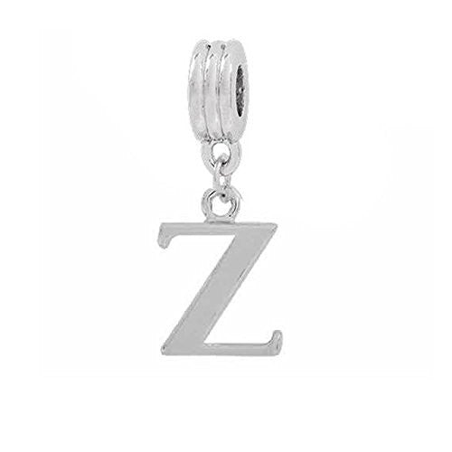 Alphabet Spacer Charm Beads Letter Z for Snake Chain Bracelets