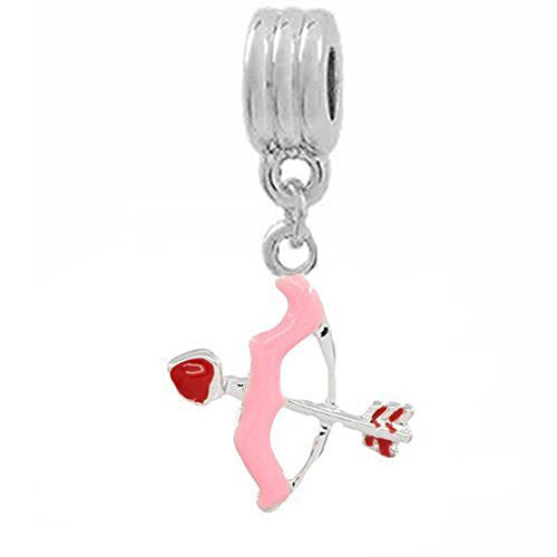 Bow and Arrow European Bead Compatible for Most European Snake Chain Bracelet
