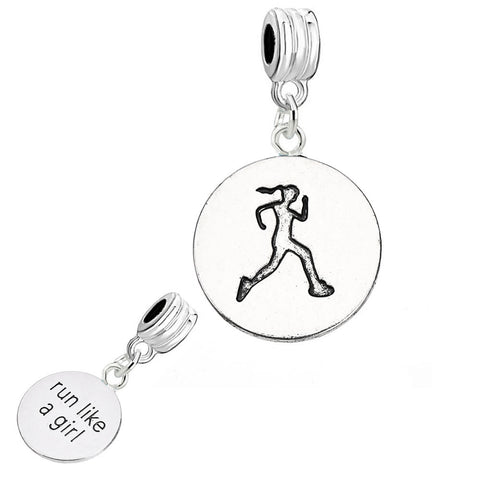Runner Girl Bead Compatible for Most European Snake Chain Bracelet