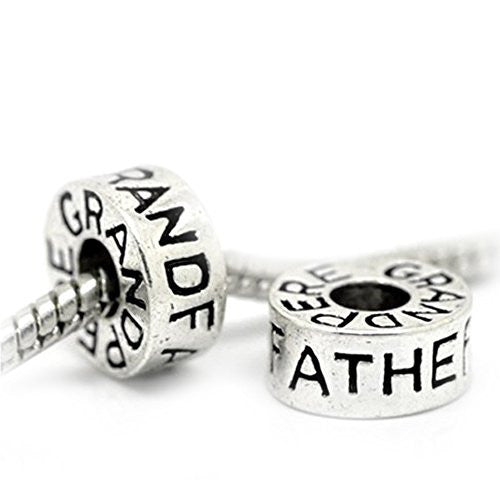 Grandfather Grandpe Charm European Bead Compatible for Most European Snake Chain Bracelet - Sexy Sparkles Fashion Jewelry - 1