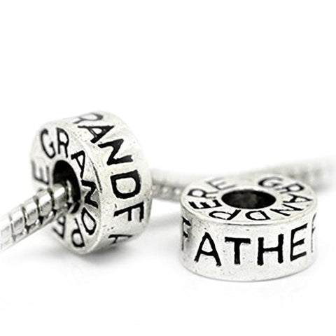 Grandfather Grandpe Charm European Bead Compatible for Most European Snake Chain Bracelet - Sexy Sparkles Fashion Jewelry - 1