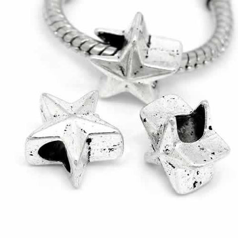 Star Charm Bead Spacers for Snake Chain Charm Bracelet - Sexy Sparkles Fashion Jewelry - 2