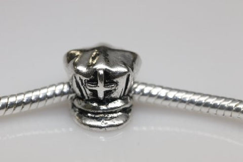 Police Cap with Cross Charm European Bead Compatible for Most European Snake Chain Bracelet - Sexy Sparkles Fashion Jewelry - 2