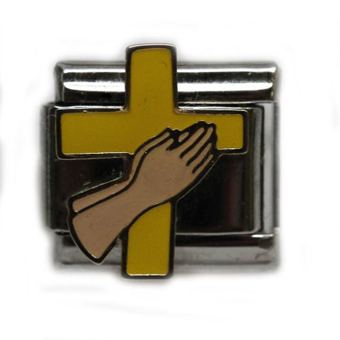 Praying Hands Italian Link Bracelet Charm - Sexy Sparkles Fashion Jewelry - 1